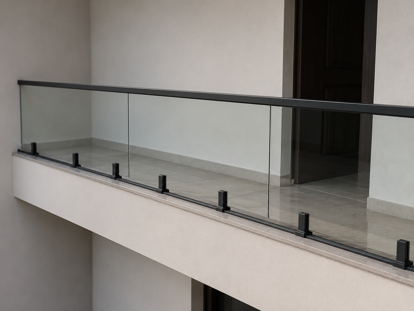 Aluminium glass balcony railing in Sonipat